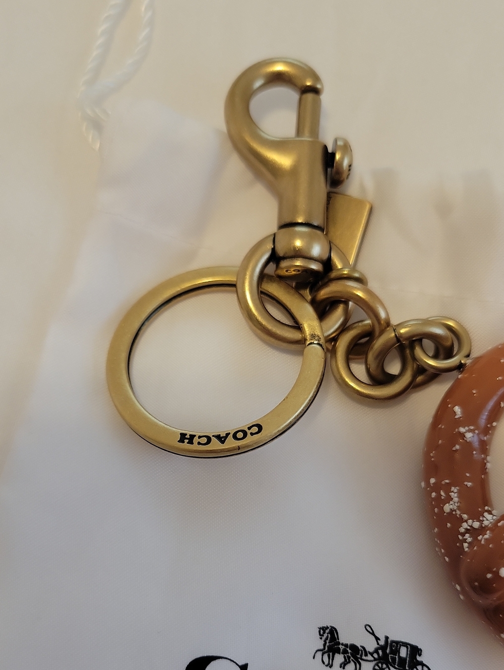 NWOT Coach Pretzel Charm - Picture 2 of 7